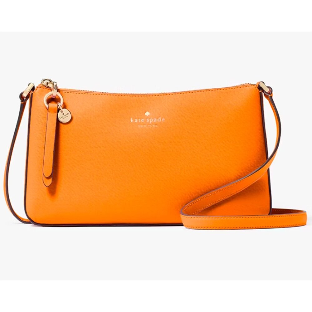 S Kate Spade Ginnie Crossbody Bag Orange Zinnia Purse KK311 Tassel NWT $299
